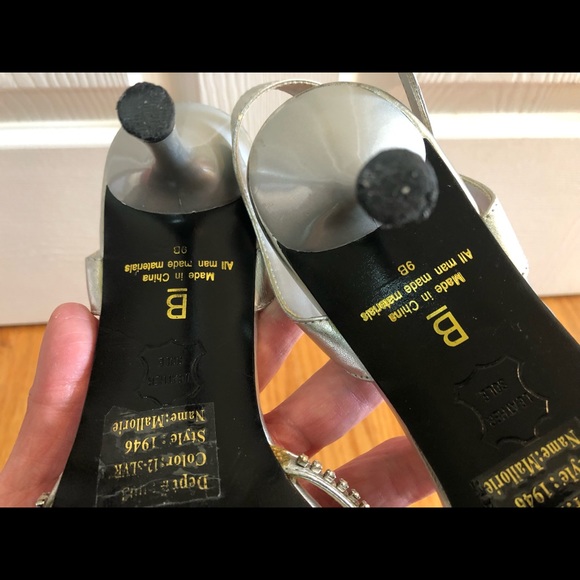 Silver strappy with rhinestones Bakers US women’s 9 - Picture 7 of 8